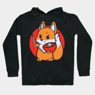 Fox Eating Ramen Hoodie